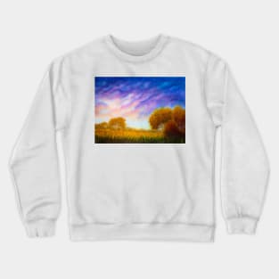 Autumn landscape and clouds Crewneck Sweatshirt